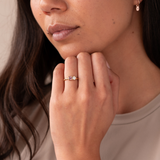 Toi et Moi Ring: 1.10ct Brown Sapphire, 0.4ct Diamond