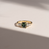 Emerald Cut Sapphire & Diamond Five Stone Ring