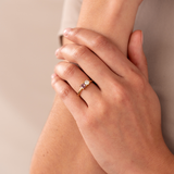 Toi et Moi Ring: 1.10ct Brown Sapphire, 0.4ct Diamond