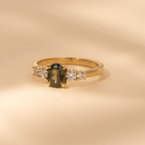 Double Orbit 1.07ct Oval Green Sapphire