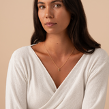 Round Bezel Set Sapphire Necklace