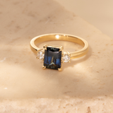 Orbit 1.61ct Emerald-Cut Teal Sapphire