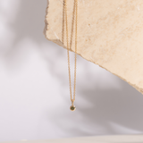 Round Bezel Set Sapphire Necklace