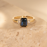 Orbit 1.61ct Emerald-Cut Teal Sapphire