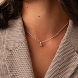 Round Bezel Set Sapphire Necklace