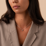 Round Bezel Set Sapphire Necklace