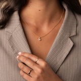 Round Bezel Set Diamond Necklace