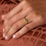 East-West 0.66ct Emerald-cut Green Sapphire