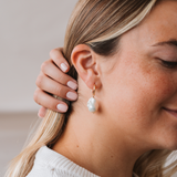 Baroque Pearl Hoops