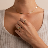 Green Sapphire Bezel Set Solitaire Ring