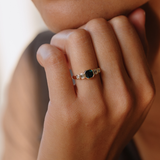 Posy 0.86ct Asscher-cut Teal Sapphire