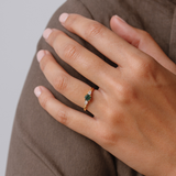 Dahlia 0.62ct Round Green Sapphire