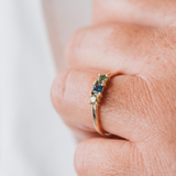 Mismatch Sapphires in 9ct Yellow Gold