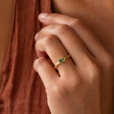 East-West 0.66ct Emerald-cut Green Sapphire