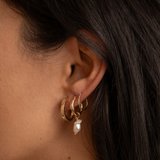 Baroque Pearl Hoops