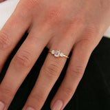 Pink Emerald Cut Sapphire with Diamonds in Yellow Gold