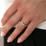 Pink Emerald Cut Sapphire with Diamonds in Yellow Gold