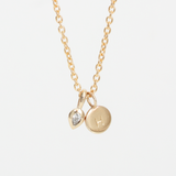 Pear Cut Bezel Set Diamond Necklace