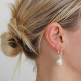 Baroque Pearl Hoops