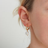 Baroque Pearl Hoops