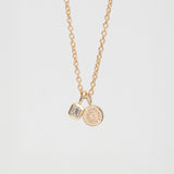 Emerald Cut Bezel Set Diamond Necklace