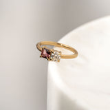 Toi et Moi Ring: 1.10ct Brown Sapphire, 0.4ct Diamond