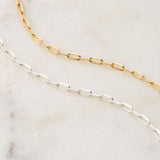 Diamond Cut Paperclip Chain Bracelet