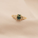 Posy 1.11ct Emerald-cut Green Sapphire