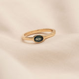 East-West 0.56ct Oval Blue Sapphire