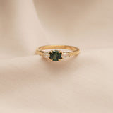 Dahlia 0.62ct Round Green Sapphire