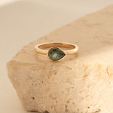 East-West 1.21ct Pear-cut Green Sapphire