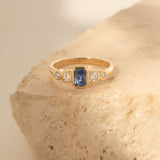 Posy 0.67ct Emerald-cut Blue Sapphire