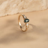 Posy 0.50ct Oval Green Sapphire
