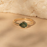 East-West 1.21ct Pear-cut Green Sapphire