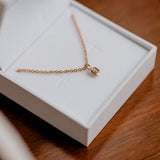 Emerald Cut Bezel Set Diamond Necklace