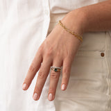 Single Claw Diamond Wedding Band in 18ct Yellow Gold and Platinum