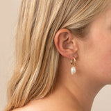 Baroque Pearl Hoops