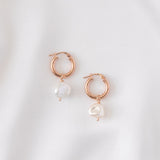 Baroque Pearl Hoops