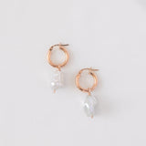 Baroque Pearl Hoops