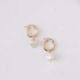 Baroque Pearl Hoops