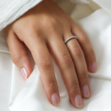 Single Claw Diamond Wedding Band in Platinum