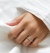 Single Claw Diamond Wedding Band in Platinum