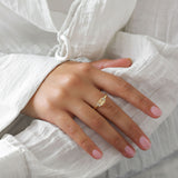 Yellow-Orange Sapphire with Baguette Diamonds in 18ct Yellow Gold