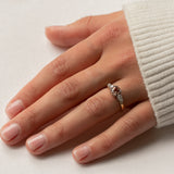 Padparadscha Sapphire and Pear Diamonds