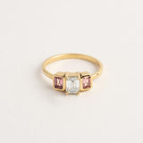Diamond and Pink Sapphire Ring