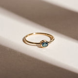 Oval Blue Sapphire Ring