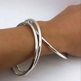 Round Silver Bangle