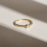 Mini Emerald Cut Diamond Ring