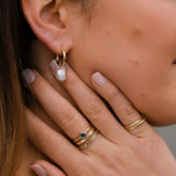 Baroque Pearl Hoops