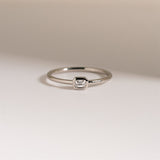 Mini Emerald Cut Diamond Ring